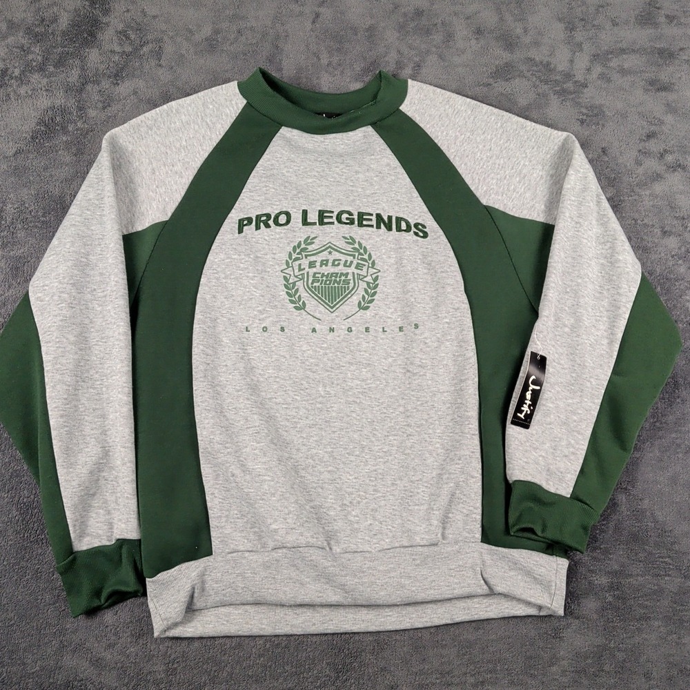Justify Pro Legends Green/Grey Sweatshirt Size Small Cozy LA Champions